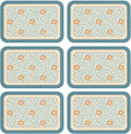patdrea French Floral Rectangular PVC Placemats, Pack of 6, Waterproof Insulation, Soft and Durable, Suitable for Dining Table, Kitchen and Coffee Table Decoration,12"*17"