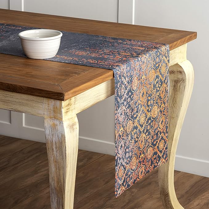 Maison d' Hermine Table Runner 100% Cotton Single Layer Table Runners 48 inches Long for Thanksgiving Christmas Decorations Home Kitchen Dining Party Wedding (Imperfection, 14.5" x 48")
