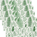 Vintage Leaves Placemats Set of 6, 17x12 Inch Green Boho Abstract Aesthetic Tropical Botanical Leaves Modern Art Printed Table Mats for Home Party Kitchen Dining Decor