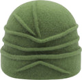 ZLYC Women Wool Cloche Bucket Hat 1920s Vintage Dress Winter Hats with Flower Accent