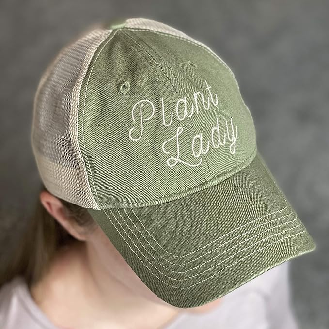Plant Lady Hat - Olive & Khaki, Perfect Garden & Plant Lover Gifts for Women