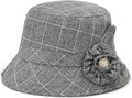 Glamorstar Cloche Hats for Women Vintage Bowler Hat Floral Fedora Bucket Hats