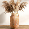 Ceramic Flower Vase Home Decor - 9.7 Inch Large Table Flowers Vases Living Room Bedroom Plant Decorations Farmhouse Vintage for Kitchen Shelf Office Coffee Dining Desk House Women (Rust, 9.7")