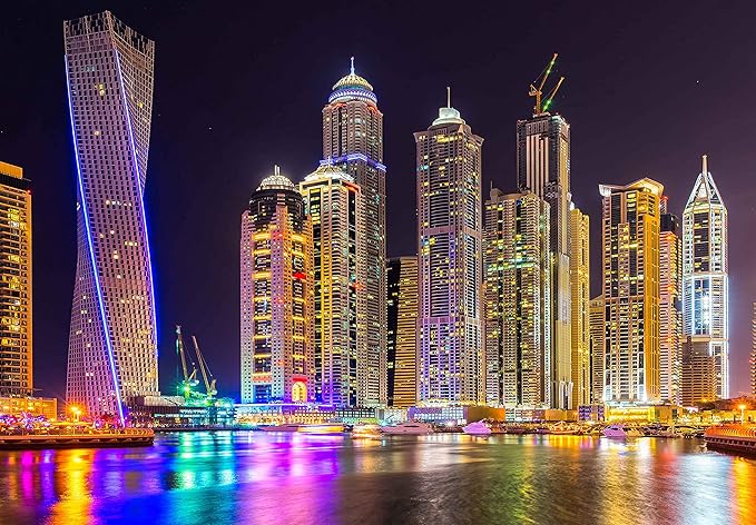 Mural Wallpaper Large City Night View Wall Mural for Bedroom Living Room TV Background Sofa Wall（Not Peel and Stick）