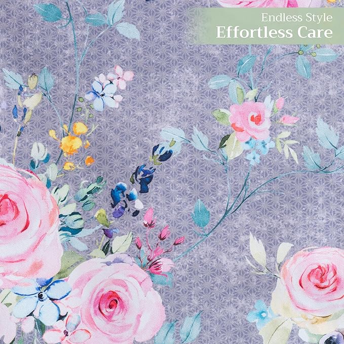 Maison d' Hermine Table Runner 100% Cotton Single Layer Table Runners 108 inches Long Decorative for Home Dining Party Wedding Bridal Shower Spring Summer (Sweet Rose Lavender - Lush, 14.50" x 108")