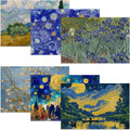 Van Gogh Style Watercolor Painting Placemats, 12 x 18 inch, Linen Placemat Kitchen Dining Room Decor Holiday Decor Rustic Vintage Waterproof Washable Placemat Set of 6