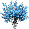 Mandy's Royal Blue Artificial Baby’s Breath European Flowers 6 Bundles Silk Gypsophila with Bendable Stems for Fall Thanksgiving & Christmas Centerpiece Wedding Decor and Table Arrangements