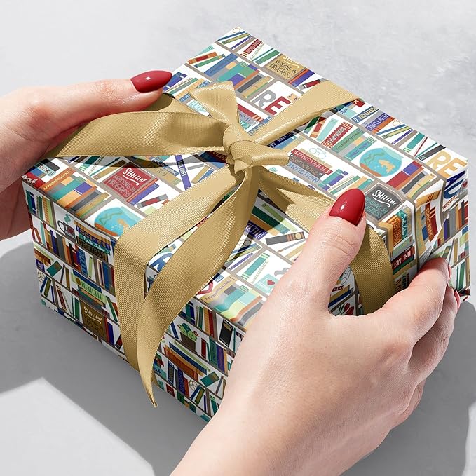 Jillson Roberts Bulk Gift Wrap, Everyday Gift Wrapping Supplies, Books, 1/4 Ream 208 feet x 24 inches