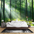 Forest Wall Murals Peel and Stick Forest murals Removable Waterproof Large Wallpaper for Living Room Bedroom (Color-4, 157×110 inch)