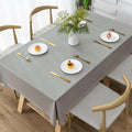 Square Table Cloth,100% Waterproof Tablecloth Oil Proof Spill Proof Vinyl Table Cloth, Wipe Clean Plastic Table Cover for Dining, Camping, Indoor and Outdoor 54" x 54",Grey