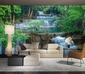 Cliouar-Kanchanaburi Waterfall Mural Wallpaper Peel and Stick 137" x 102"