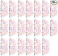16"x 24" Artificial Flower Wall Panels,Flower Wall Mat Silk Flower Panels for Outdoor Garden Backyard Fence Fence Privacy Screen and Indoor Wall Decor(20Pcs Champagne+Light Pink+White)