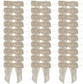 7Rainbows 30pcs Boutique 2.5" Burlap Ribbon Bows Craft Twist Tie Bows for Tying Up Packages Gift Wrapping Christmas Tree