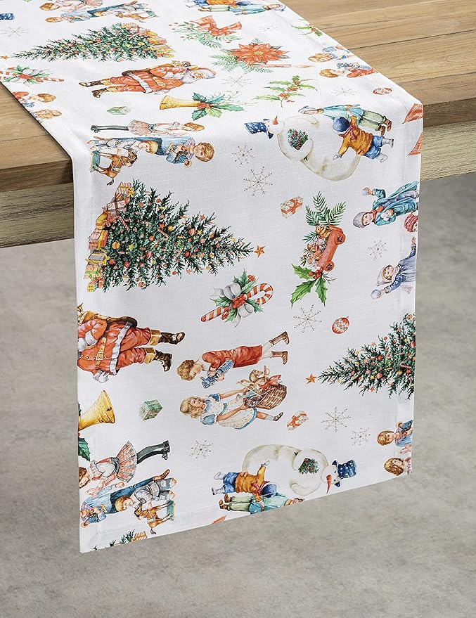 Maison d' Hermine Table Runner 100% Cotton Single Layer Table Runners 72 inches Long for Thanksgiving Christmas Decorations Home Kitchen Dining Party Wedding (Chromo, 14.5" x 72")