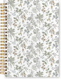 Rustic Floral Notebook, Nature Plant Journal, Cottagecore Flower Botanical Journals for Writing, Elegant Aesthetic Wildflower Hardcover Spiral Notebooks, 5.5x8.3 Inch