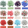 JOYIN 24 Present Wrap Ribbon Pull Bows 5", Easy and Fast Gift Wrapping Accessory for Christmas Bows Baskets Wine Bottles Gifts Decoration, Present Decor