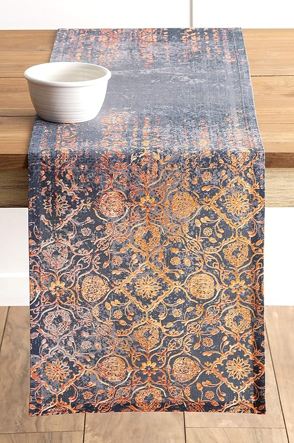 Maison d' Hermine Table Runner 100% Cotton Single Layer Table Runners 48 inches Long for Thanksgiving Christmas Decorations Home Kitchen Dining Party Wedding (Imperfection, 14.5" x 48")