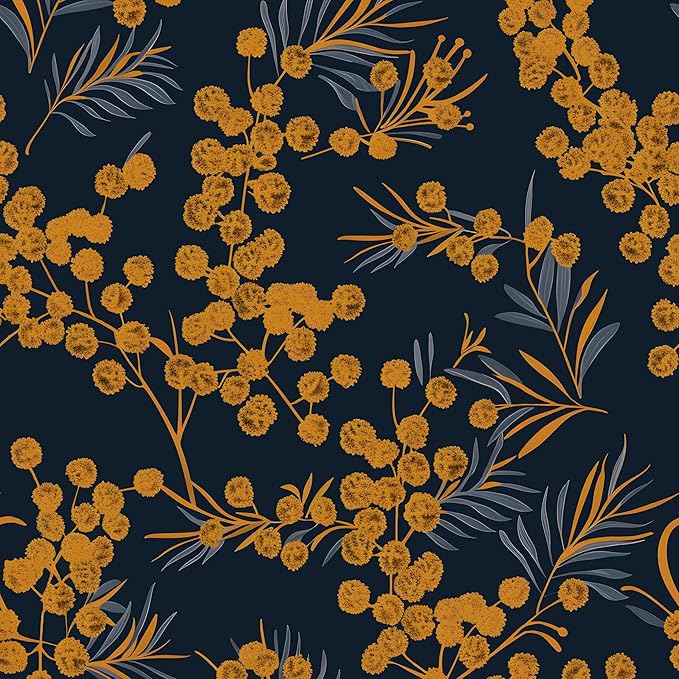 Boho Wallpaper Peel and Stick Leaf Wallpaper for Kitchen Vintage Contact Paper 17.5" x 393" Waterproof Vinyl Self Adhesive Dark Floral Wall Paper for Bedroom Walls Cabinet Locker Decor