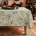 Rectangle Table Cloth,100% Waterproof Tablecloth Oil Proof Spill Proof Vinyl Table Cloth, Wipe Clean Plastic Table Cover for Dining, Camping, Indoor and Outdoor 54" x 120",Leaves