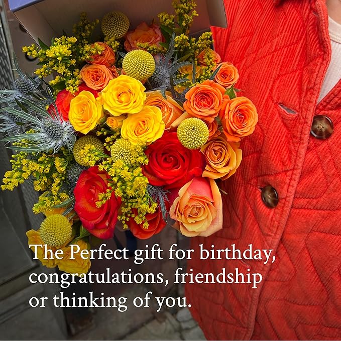UrbanStems – The Firecracker Bouquet (No Vase) – Fresh Flowers for Delivery – Gift for Birthday, Thank You, Congratulations, Anniversary