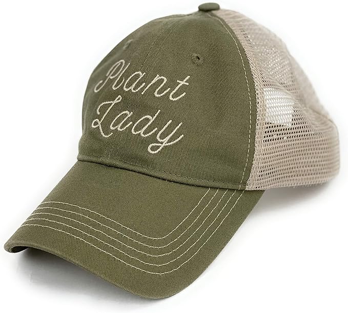 Plant Lady Hat - Olive & Khaki, Perfect Garden & Plant Lover Gifts for Women