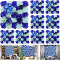 Flower Wall Backdrop 9pcs 16.5x16.5 Inch Flower Wall Decor Artificial Floral Wall Panel Ideal for Wedding Celebrations, Festive Party Birthday Backdrops and Elegant Home Decor
