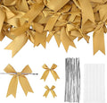Oubest Gold Bows for Gift Wrapping, 60 PCS 1.57", 2.5" & 3.5" Satin Ribbon Gift Wrap Bows with Twist Tie for Christmas,Birthdays,Baby Shower,Weddings,Crafts,Holiday Presents,Party Decorations, Gold