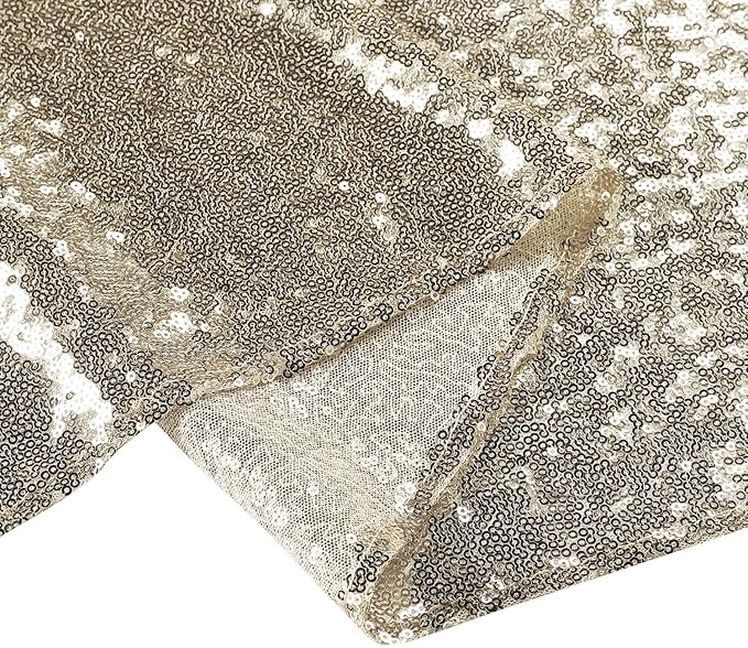 Champagne Backdrop Curtain 4FTx8FT 2 Panels Champagne Gold Sequin Backdrop Curtain Glitter Backdrop Photo Background for Wedding Baby Shower Birthday