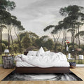 Wall Mural Peel and Stick Vintage Floral Mural- Thick Canvas Waterproof Wallpaper Art for Living Room Bedroom, Large Self-Adhesive Decor (Color-6, 137×98 inch)