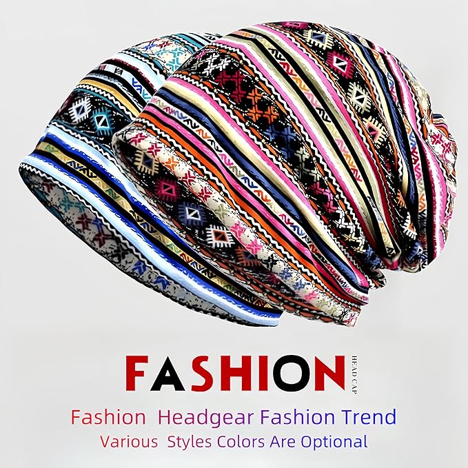 Women's Slouchy Beanie Hat Chemo Caps Cancer Headwear Hats Turban Baggy Sleeping Cap Boho Hats