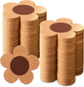 Foaincore 24 Pcs Thick Flower Cork Coasters for Drinks 4 Inch Absorbent Reusable Farmhouse Rustic Wood Drink Coasters for Coffee Wine Mug Desk Glass Table Aesthetic Cute Apartment Decoration