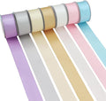 7 Colors Total 35 Yard Satin Ribbon Assortment - 1 Inch Wide 5 Yard/Roll Gentle Light Color Set Double Face Fabric Ribbon - Perfect for Gift Wrapping Crafts Party Wedding Birthday Decoratio