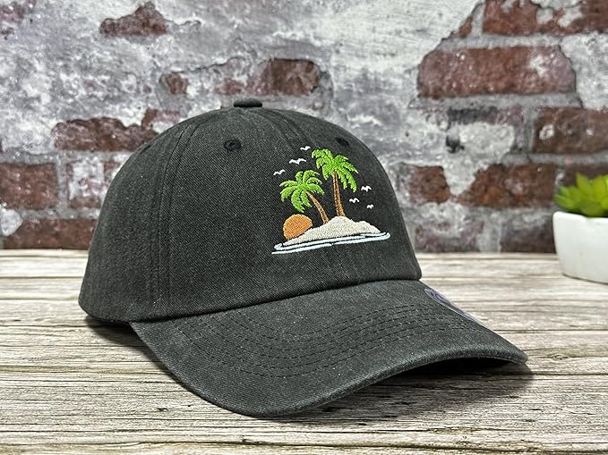 Hepandy Embroidered Palm Tree Hats