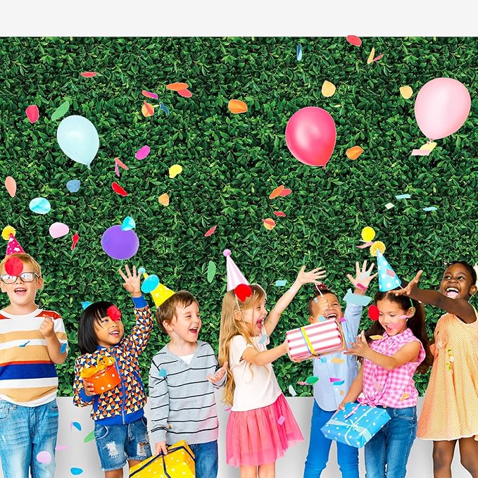 Tatuo 3 Pieces 54 x 108 Inches Jumbo Green Leaves Photography Leaf Backdrop 3D Waterproof Tree Leaves Background Photo Booth Prop Green Leaf Tablecloths for Baby Shower Birthday Party Decoration