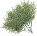 Artificial Pine Branches Faux Cedar Stems 20 Pcs, Fake Leaves Greenery Plants Pine Needles Picks Evergreen DIY Garland Wreath Arrangement Indoor Outdoor Garden Decor Home Wedding Christmas Decoration