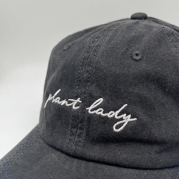 Cute Flower Hat, Elegant Floral Embroidered Adjustable Baseball Cap for Men Women, Gifts for Flower Lovers, Black