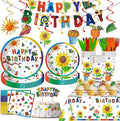 120 Pcs Hungry Caterpillar Party Supplies, Hungry Caterpillar tissue Party Plates Tablecloth Banner etc Hungry Caterpillar Decorations Party for 20 Guests