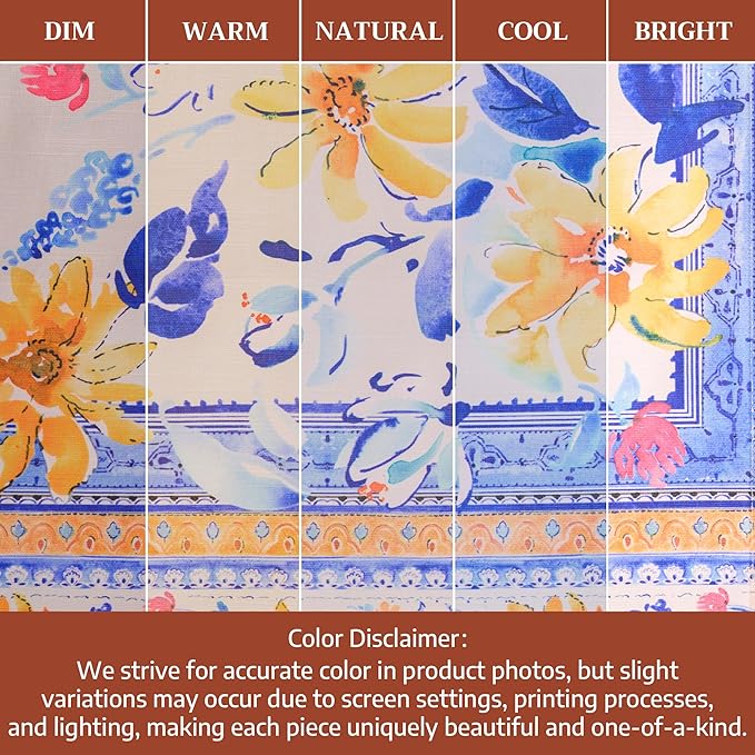 Maison d'Hermine Table Runner 100% Cotton Double Layer Table Runners 72 inches Long Decorative for Home Kitchen Dining Party Baby Shower Wedding Bridal Shower Spring Summer (Girassol, 14.50" x 72")