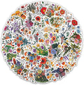 Wild Flower Bunch Stickers 50 Pieces Vinyl Waterproof Decal for Laptop Water Bottle Phone Car Window Guitar Stakeboard Scrapbook Flowers Sticker Gifts