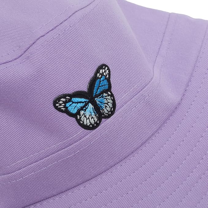 ZLYC Unisex Fashion Embroidered Bucket Hat Summer Fisherman Cap for Men Women