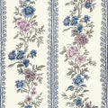 Vintage Floral Wallpaper Peel and Stick Boho Wallpapers 17.5in x32.8ft Blue/Beige Floral Wall Mural Vinyl Removable Self Adhesive Nursery Modern Wallpaper for Bookshelf Cabinets Bathroom Walls