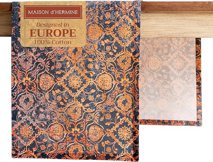 Maison d' Hermine Table Runner 100% Cotton Single Layer Table Runners 72 inches Long for Thanksgiving Christmas Decorations Home Kitchen Dining Party Wedding (Imperfection, 14.5" x 72")