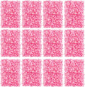 BLOSMON Flower Wall Panel Backdrop - 12 Pcs 24 x 16 Inch Pink Artificial Hydrangea Floral Backdrop for Wedding Party Baby Bridal Shower Decor, Hanging Fake Silk Flower Backdrop Decoration