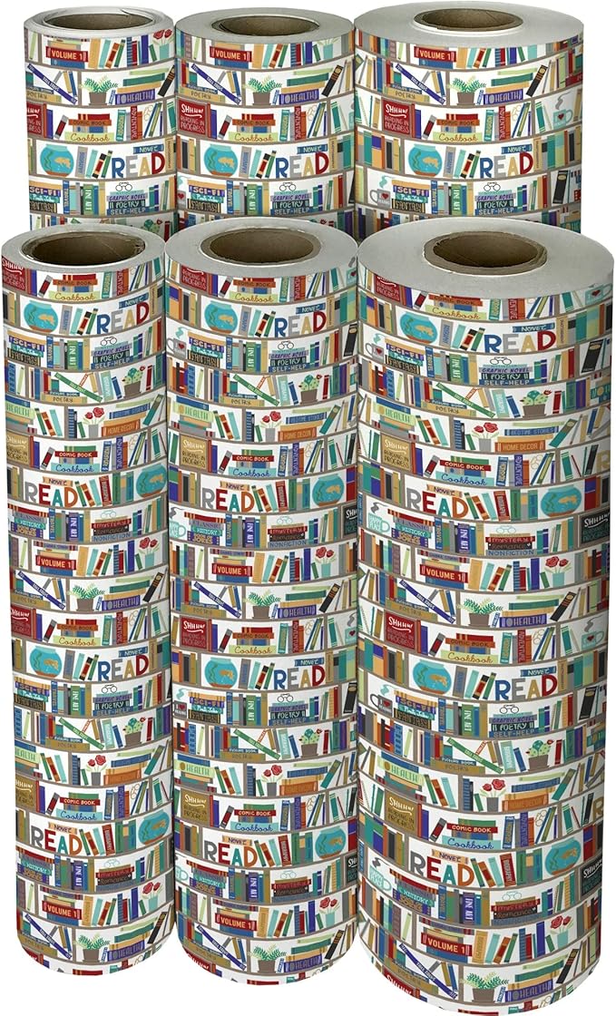 Jillson Roberts Bulk Gift Wrap, Everyday Gift Wrapping Supplies, Books, 1/2 Ream 417 feet x 30 inches