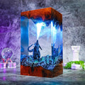 GodziIIa Night Light – Atomic Breath Resin Lamp, Epoxy LED Desk Light for Fans and Collectors, Handmade Movie-Inspired Glow Lamp, Unique Gift for Him, Home or Office Decor
