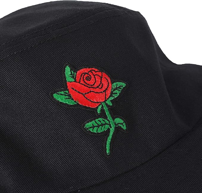 ZLYC Unisex Fashion Embroidered Bucket Hat Summer Fisherman Cap for Men Women