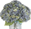2Bouquets Artificial Fake Flowers Plants Silk Hydrangea Arrangements Wedding Bouquets Decorations Plastic Floral Home Kitchen Garden Party Festival Bar DIY (Bluish Green)