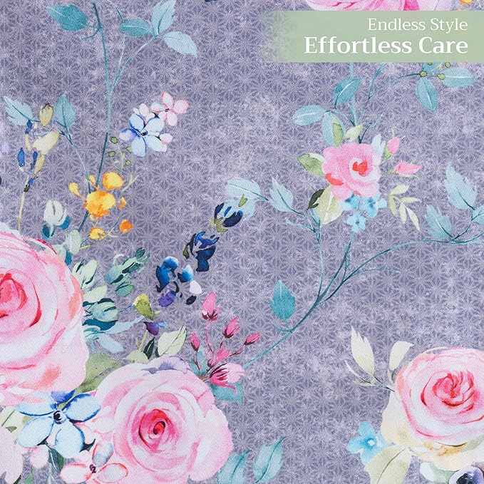 Maison d' Hermine Table Runner 100% Cotton Double Layer Table Runners 108 inches Long Decorative for Home Dining Party Wedding Bridal Shower Spring Summer (Sweet Rose Lavender - Lush, 14.50" x 108")