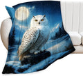 Owl Blanket Cute Owl Throw Blanket Soft Cozy Fleece Fuzzy Stuffed Plush Flannel Gifts for Girls Women Boys Kids Adults 60"X80"