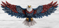 Bald Eagle Canvas Wall Art American Eagle Wall Décor -American Bald Red Blue Flag Canvas Wall Art Usa Independence Day Prints Painting Ready to Hang for Living Room, Bedroom, Office, Dorm 30L" x16''